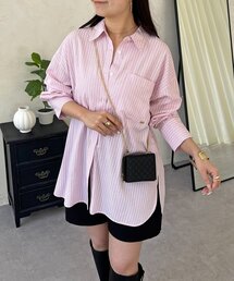 prose verse | ポケットメタルチャームオーバーサイズシャツ(シャツ/ブラウス)