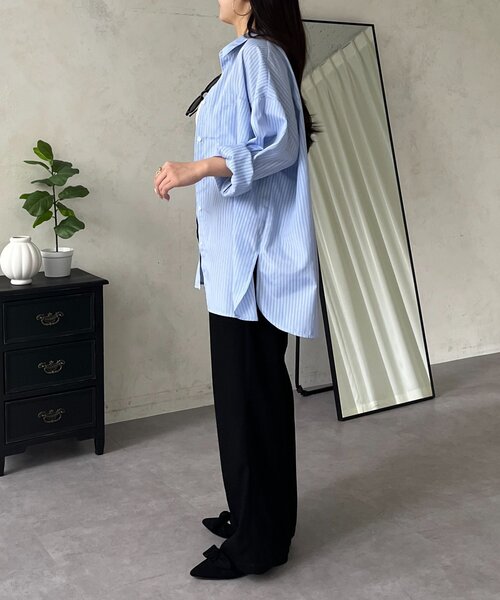 prose verse（プロズヴェール）の「ポケットメタルチャームオーバーサイズシャツ（シャツ/ブラウス・レディース・オフホワイト/ブルー系その他4/サックスブルー/ピンク系その他/イエロー系その他・FREE）」の10枚目の写真