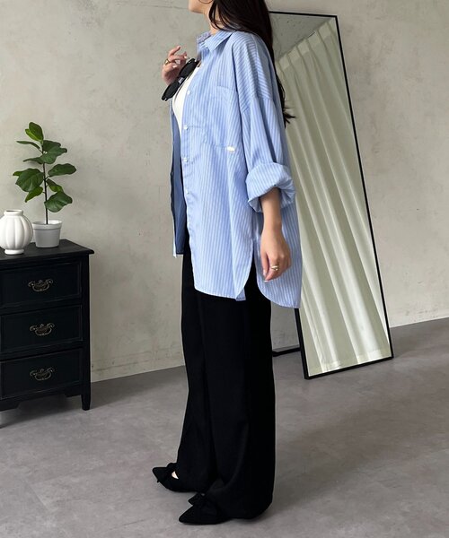 prose verse（プロズヴェール）の「ポケットメタルチャームオーバーサイズシャツ（シャツ/ブラウス・レディース・オフホワイト/ブルー系その他4/サックスブルー/ピンク系その他/イエロー系その他・FREE）」の11枚目の写真