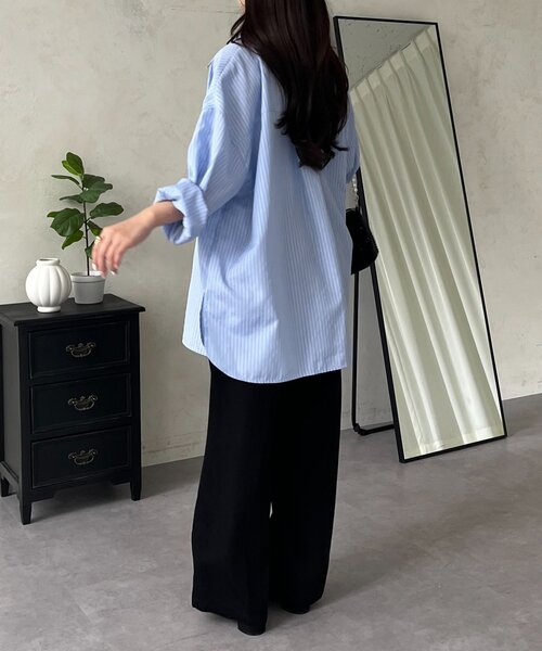 prose verse（プロズヴェール）の「ポケットメタルチャームオーバーサイズシャツ（シャツ/ブラウス・レディース・オフホワイト/ブルー系その他4/サックスブルー/ピンク系その他/イエロー系その他・FREE）」の12枚目の写真