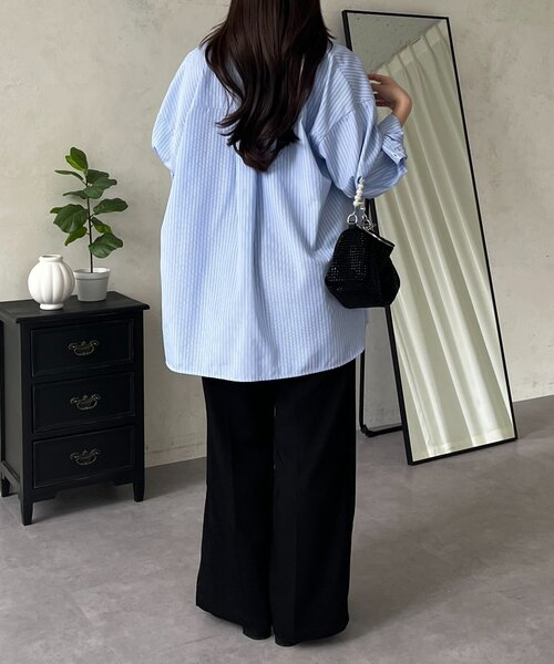 prose verse（プロズヴェール）の「ポケットメタルチャームオーバーサイズシャツ（シャツ/ブラウス・レディース・オフホワイト/ブルー系その他4/サックスブルー/ピンク系その他/イエロー系その他・FREE）」の13枚目の写真