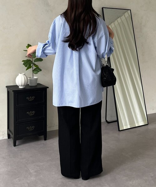 prose verse（プロズヴェール）の「ポケットメタルチャームオーバーサイズシャツ（シャツ/ブラウス・レディース・オフホワイト/ブルー系その他4/サックスブルー/ピンク系その他/イエロー系その他・FREE）」の14枚目の写真