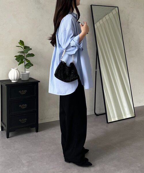 prose verse（プロズヴェール）の「ポケットメタルチャームオーバーサイズシャツ（シャツ/ブラウス・レディース・オフホワイト/ブルー系その他4/サックスブルー/ピンク系その他/イエロー系その他・FREE）」の15枚目の写真