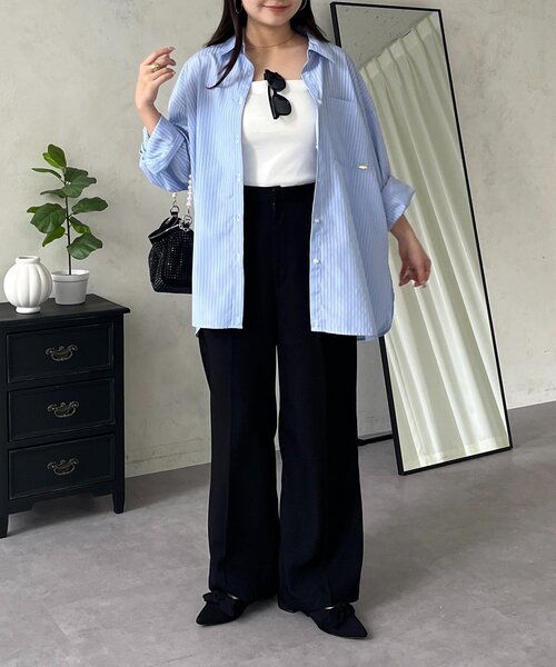 prose verse（プロズヴェール）の「ポケットメタルチャームオーバーサイズシャツ（シャツ/ブラウス・レディース・オフホワイト/ブルー系その他4/サックスブルー/ピンク系その他/イエロー系その他・FREE）」の17枚目の写真