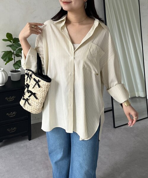 prose verse（プロズヴェール）の「ポケットメタルチャームオーバーサイズシャツ（シャツ/ブラウス・レディース・オフホワイト/ブルー系その他4/サックスブルー/ピンク系その他/イエロー系その他・FREE）」の18枚目の写真