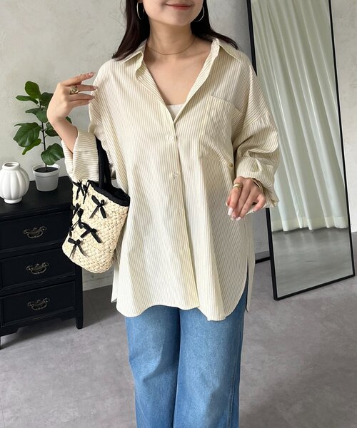 prose verse（プロズヴェール）の「ポケットメタルチャームオーバーサイズシャツ（シャツ/ブラウス・レディース・オフホワイト/ブルー系その他4/サックスブルー/ピンク系その他/イエロー系その他・FREE）」の19枚目の写真