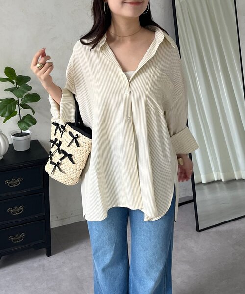 prose verse（プロズヴェール）の「ポケットメタルチャームオーバーサイズシャツ（シャツ/ブラウス・レディース・オフホワイト/ブルー系その他4/サックスブルー/ピンク系その他/イエロー系その他・FREE）」の21枚目の写真