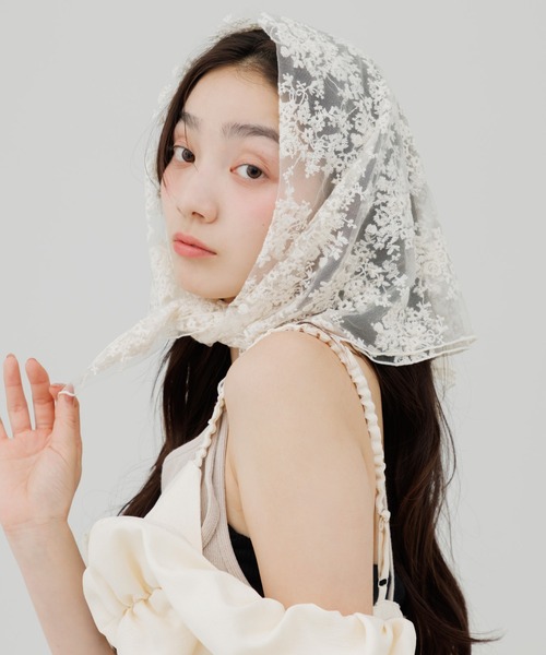 nuance lace scarf（ニュアンスレーススカーフ）（バンダナ/スカーフ