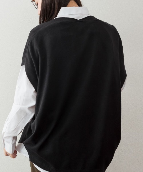 aity(アイティ)の「M-5L バルーンVネックベスト(ベスト・レディース・杢グレー/ブラック・4L~5L/LL~3L/M~L)」の5枚目の写真