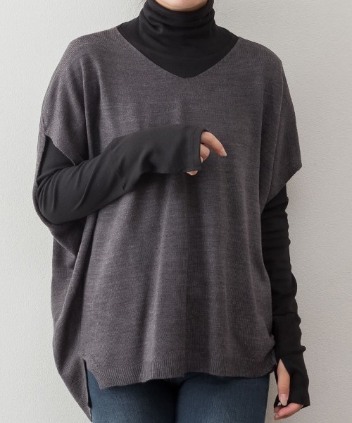 aity(アイティ)の「M-5L バルーンVネックベスト(ベスト・レディース・杢グレー/ブラック・4L~5L/LL~3L/M~L)」の9枚目の写真