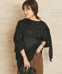 プラージュ Plage 24年 シャツ リネン シャツ ブラウス 長袖 麻 黒 Plage - プラージュ Plage 24年 シャツ リネン シャツ ブラウス 長袖