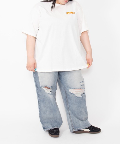 PUNYUS(プニュズ)の「ダメージレギュラーデニムパンツ(デニムパンツ・レディース・ブルー系その他/ブラック・5/4/3/2/1)」の7枚目の写真