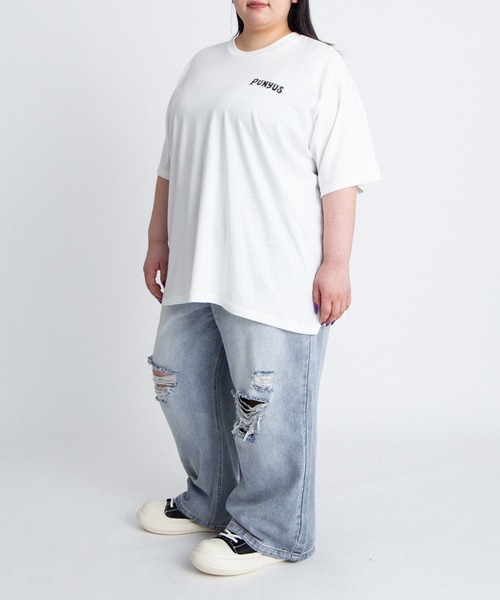 PUNYUS（プニュズ）の「ダメージレギュラーデニムパンツ（デニムパンツ・レディース・ブルー系その他/ブラック・5/4/3/2/1）」の11枚目の写真