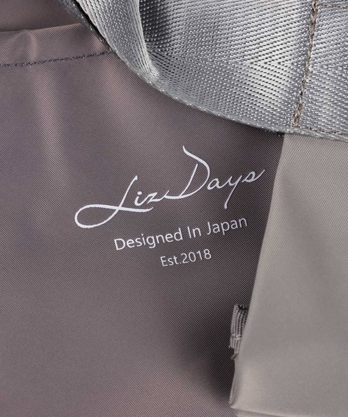 LIZDAYS（リズデイズ）の「裏表両面撥水加工 仕切り付きナイロンミニトートバッグ（トートバッグ・レディース・ブラック/グレイッシュベージュ/ライトグレー系1/グレー系1/ライトグレー/ダークグレー・FREE）」の8枚目の写真
