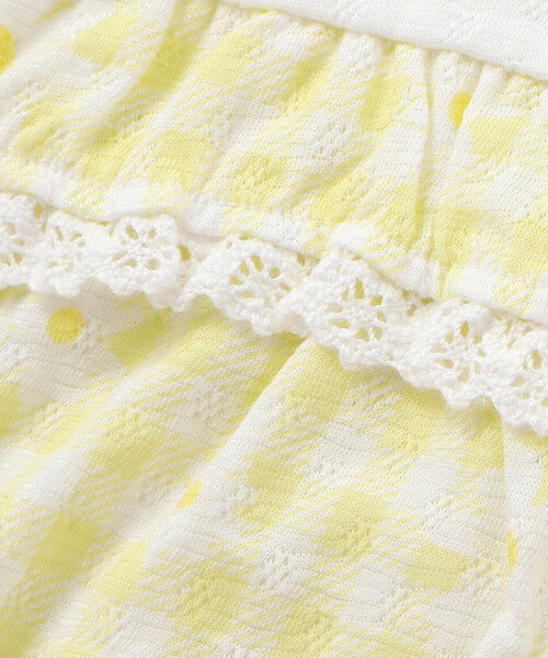 SLAP SLIP BABY(スラップスリップベビー)の「【お揃い】ウエスト切り替えフリルカバーオールベビー(60~80cm)(ロンパース・キッズ・ブルー系その他/イエロー系その他・70cm/60cm/80cm)」の13枚目の写真