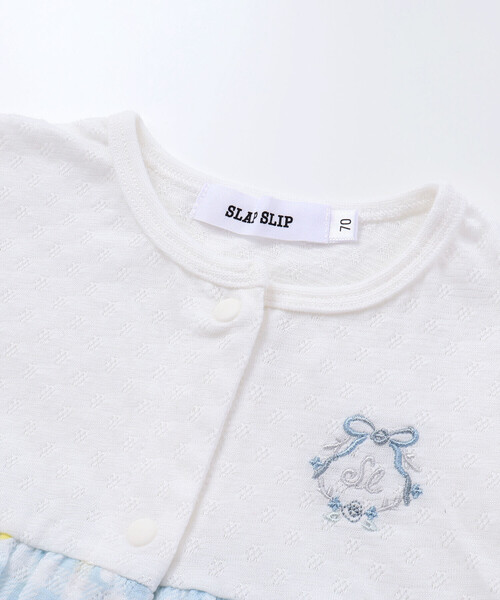 SLAP SLIP BABY(スラップスリップベビー)の「【お揃い】ウエスト切り替えフリルカバーオールベビー(60~80cm)(ロンパース・キッズ・ブルー系その他/イエロー系その他・70cm/60cm/80cm)」の16枚目の写真