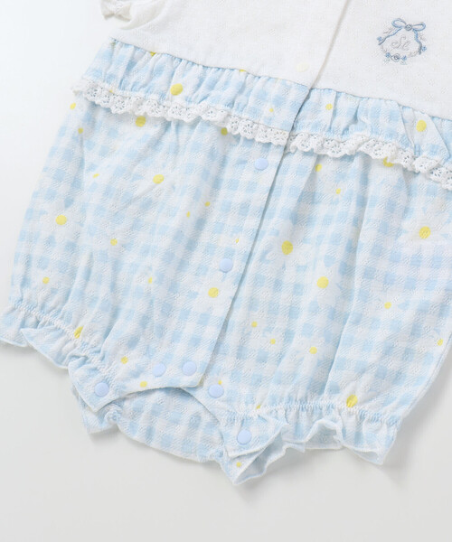 SLAP SLIP BABY(スラップスリップベビー)の「【お揃い】ウエスト切り替えフリルカバーオールベビー(60~80cm)(ロンパース・キッズ・ブルー系その他/イエロー系その他・70cm/60cm/80cm)」の19枚目の写真