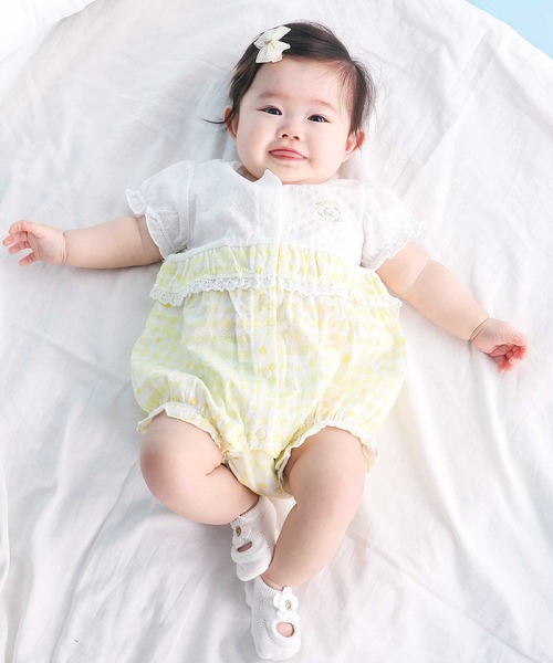 SLAP SLIP BABY(スラップスリップベビー)の「【お揃い】ウエスト切り替えフリルカバーオールベビー(60~80cm)(ロンパース・キッズ・ブルー系その他/イエロー系その他・70cm/60cm/80cm)」の20枚目の写真
