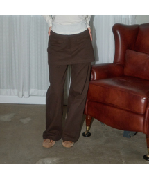 EMBROIDERED POCKET SKIRT PANTS_2COLOR