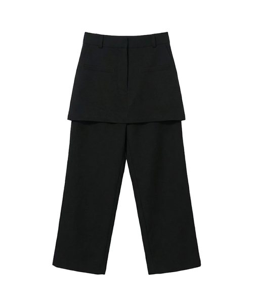 LETERIE（レテリー）の「EMBROIDERED POCKET SKIRT PANTS_2COLOR（その他パンツ・レディース・ブラック/ダークブラウン・SMALL/MEDIUM）」の2枚目の写真