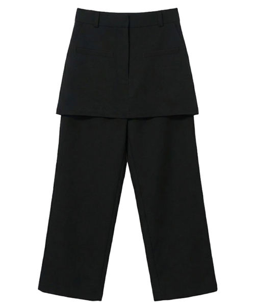 LETERIE（レテリー）の「EMBROIDERED POCKET SKIRT PANTS_2COLOR（その他パンツ・レディース・ブラック/ダークブラウン・SMALL/MEDIUM）」の3枚目の写真