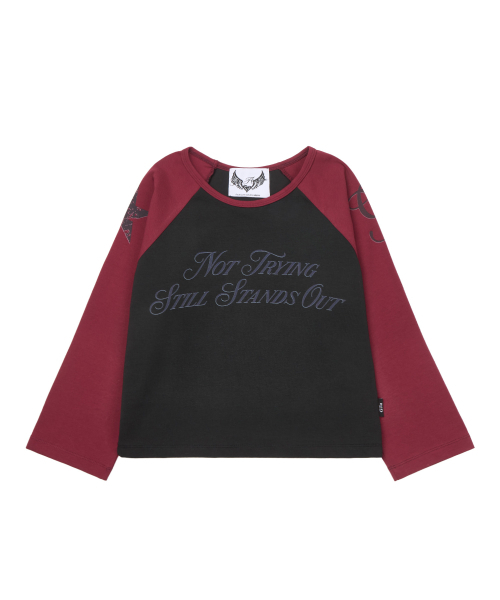 GILAARCHIVE（ギラアーカイブ）の「TWO TONE RAGLAN LONG SLEEVE_BLACK（Tシャツ/カットソー・レディース・その他・FREE）」の4枚目の写真