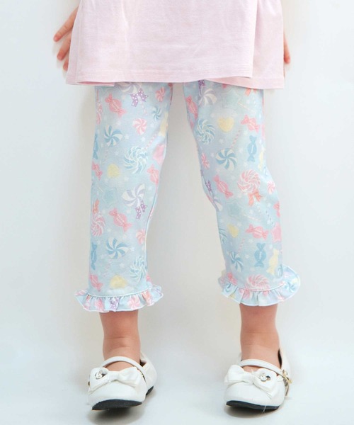 SKAPE(エスケープ)の「7分丈レギンス(レギンス/スパッツ・キッズ・ブルー/ピンク・90cm/110cm/120cm/80cm)」の2枚目の写真