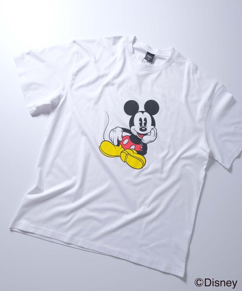 Disney(ディズニー)の「MICKEY MOUSE ミッキーマウス オーバーサイズ プリントTシャツ(Tシャツ/カットソー・メンズ・ホワイト系その他/ホワイト系その他3/チャコール/ベージュ/ネイビー/グレー系その他2/ブルー系その他/グレー系その他3/モカ/グリーン系その他/グレー系その他4/オフホワイト/杢グレー/ダークグリーン/ホワイト系その他2/グレー系その他・M/L/XL)」の21枚目の写真