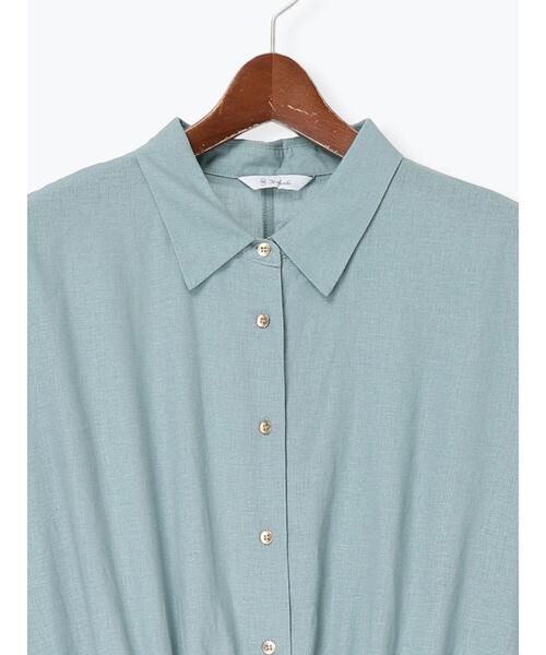 Te chichi(テチチ)の「レーヨンリネン共ベルトシャツワンピース(ワンピース・レディース・ベージュ/ネイビー/グリーン・F)」の17枚目の写真