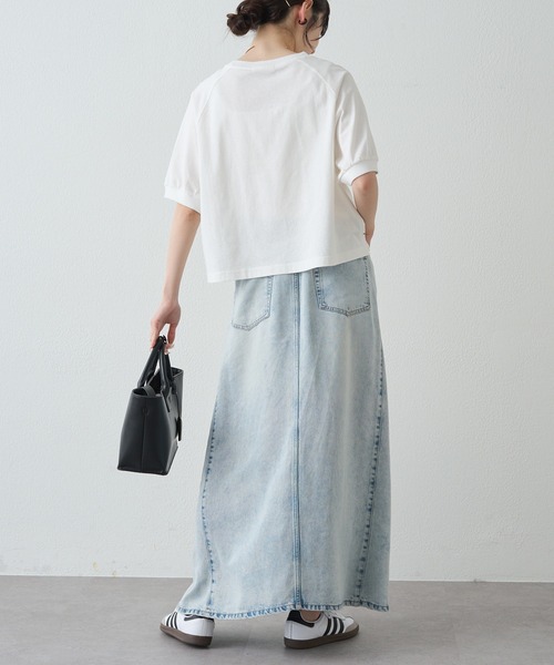 PUAL CE CIN(ピュアルセシン)の「汗シミ防止加工ロゴプリントTシャツ(Tシャツ/カットソー・レディース・グレー/オートミール/オフホワイト・FREE)」の9枚目の写真