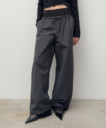 DIAGONAL（ダイアゴナル）の「LAYERED STRAP TROUSERS (dark grey)（その他パンツ）」