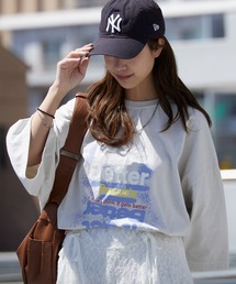 Printed Crew-Neck Oversized T-Shirt / プリントデザイン クルーネックビッグTシャツ 秋 秋服 2026年秋冬