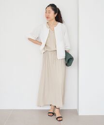 le.coeur blanc | リネンライクフロントポケットワンピース(ワンピース)