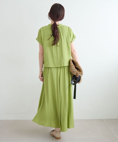 le.coeur blanc(ルクールブラン)の「リネンライクフロントポケットワンピース(ワンピース・レディース・アイボリー/ライトグリーン/チャコールグレー/モカ・38)」の8枚目の写真