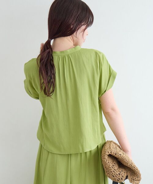 le.coeur blanc(ルクールブラン)の「リネンライクフロントポケットワンピース(ワンピース・レディース・アイボリー/ライトグリーン/チャコールグレー/モカ・38)」の13枚目の写真