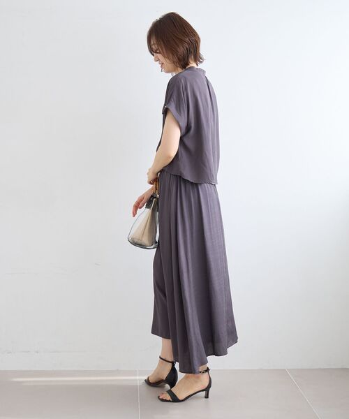 le.coeur blanc(ルクールブラン)の「リネンライクフロントポケットワンピース(ワンピース・レディース・アイボリー/ライトグリーン/チャコールグレー/モカ・38)」の17枚目の写真