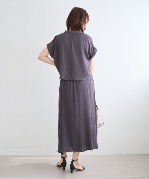 le.coeur blanc(ルクールブラン)の「リネンライクフロントポケットワンピース(ワンピース・レディース・アイボリー/ライトグリーン/チャコールグレー/モカ・38)」の18枚目の写真