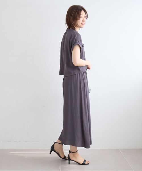 le.coeur blanc(ルクールブラン)の「リネンライクフロントポケットワンピース(ワンピース・レディース・アイボリー/ライトグリーン/チャコールグレー/モカ・38)」の19枚目の写真