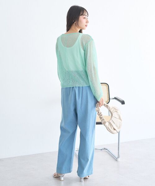earth music&ecology(アースミュージックアンドエコロジー)の「フロントドロストシアープルオーバー(Tシャツ/カットソー・レディース・ピンク/オフホワイト/ブラウン/ライトグリーン・FREE)」の11枚目の写真