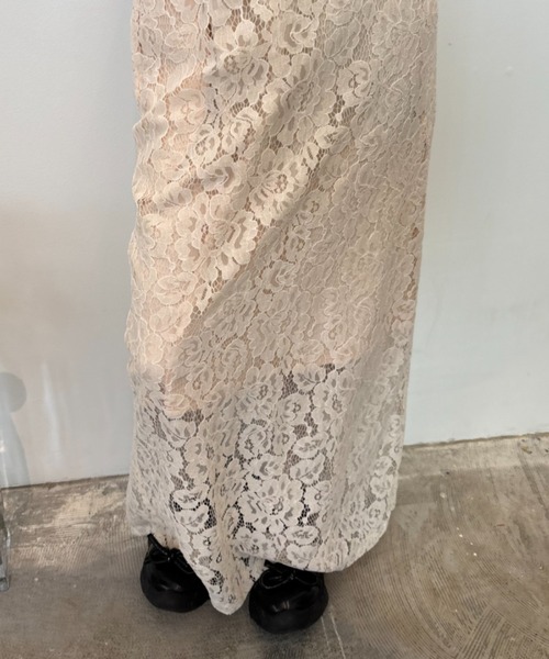 HONEY MI HONEY(ハニーミーハニー)の「lace off shoulder camisole one-piece(ワンピース・レディース・ブラック/コーラルピンク/ホワイト・FREE)」の20枚目の写真