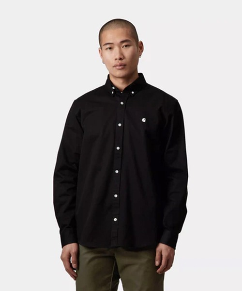 Carhartt WIP(カーハートダブリューアイピー)の「【Carhartt WIP】L/S MADISON SHIRT I023339(シャツ/ブラウス・メンズ・ブラック/ホワイト/グレー・L/M/S)」の1枚目の写真