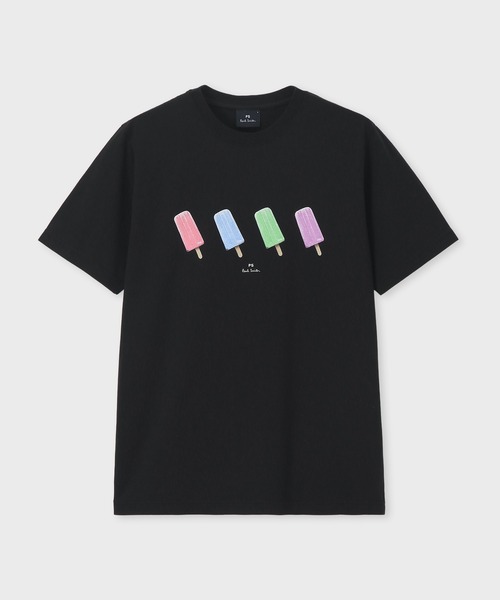 PS Paul Smith(ピーエスポールスミス)の「"Ice Lolly" 半袖Tシャツ / 162561 011R(Tシャツ/カットソー・メンズ・ホワイト/ブラック・SMALL/MEDIUM/LARGE/X-LARGE/XX-LARGE)」の2枚目の写真