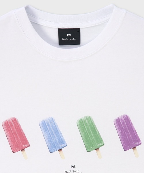 PS Paul Smith(ピーエスポールスミス)の「"Ice Lolly" 半袖Tシャツ / 162561 011R(Tシャツ/カットソー・メンズ・ホワイト/ブラック・SMALL/MEDIUM/LARGE/X-LARGE/XX-LARGE)」の3枚目の写真