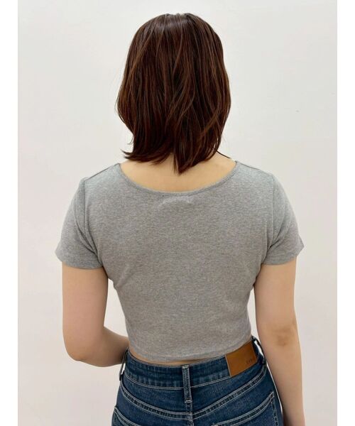 EVRIS(エヴリス)の「レタリングシンプルショートTシャツ(Tシャツ/カットソー・レディース・グレー/ピンク/ホワイト/ブラック・FREE)」の21枚目の写真