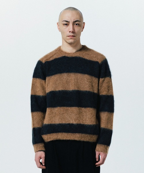 ROTTWEILER（ロットワイラー）の「BORDER KNIT（ニット/セーター・メンズ・レッド/ベージュ・S/M/L/XL）」の2枚目の写真