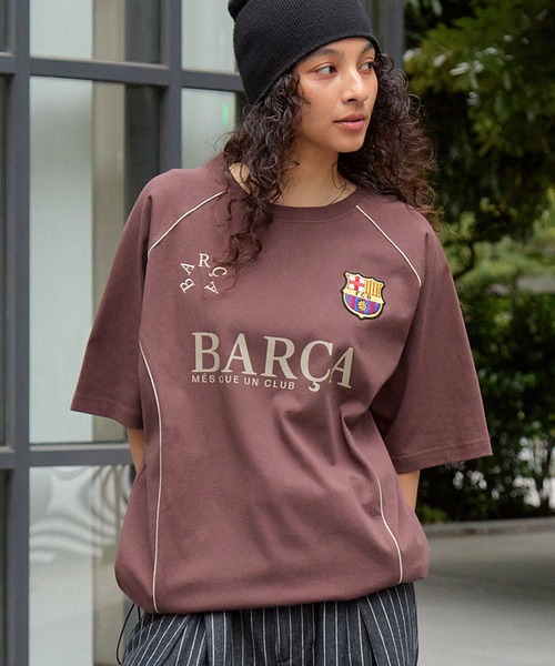 FC BARCELONA/FCバルセロナ】別注ドローコードラグラン袖サッカー
