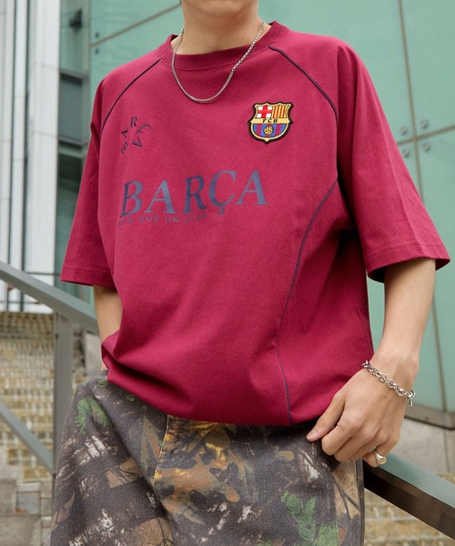FC BARCELONA/FCバルセロナ】別注ドローコードラグラン袖サッカー
