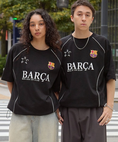 FC BARCELONA/FCバルセロナ】別注ドローコードラグラン袖サッカー