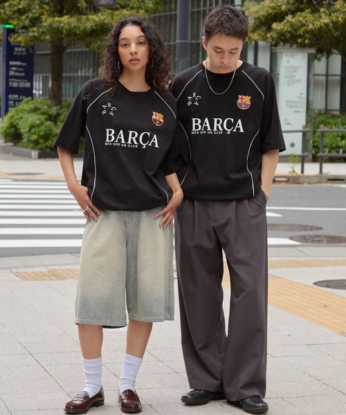 MONO-MART(モノマート)の「【FC BARCELONA/FCバルセロナ】別注ドローコードラグラン袖サッカーゲームデザインTシャツ(Tシャツ/カットソー・メンズ・オートミール/ブラック/ダークネイビー/ワイン/ブラウン・M/L)」の9枚目の写真
