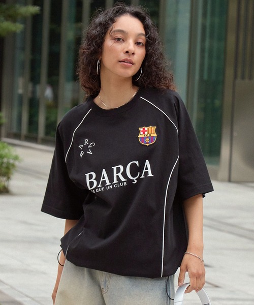 FC BARCELONA/FCバルセロナ】別注ドローコードラグラン袖サッカー